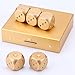 LZWIN 5 in 1 Precision Aluminum Alloy Solid Metal Gold Dice Set Poker Party Game Toy Portable Dice Man Boyfriend Gift