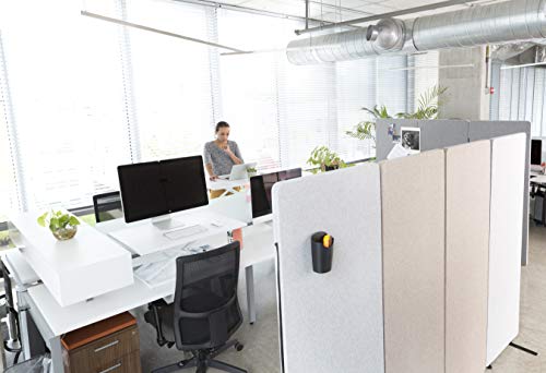 ReFocus Acoustic Room Dividers | Office Partitions – Reduce Noise and Visual Distractions with These Easy to Install Wall Dividers (24" x 66" Freestanding, Sand Stone) - Thumbnail 5