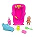 Verphaoed Bathtime Doll Bath Set Mini Whale Bathtub Toy with Baby Doll Pretend Play Bath Toys Games for Kids