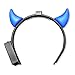 FlashingBlinkyLights Light up Blue Devils LED Horns Headband