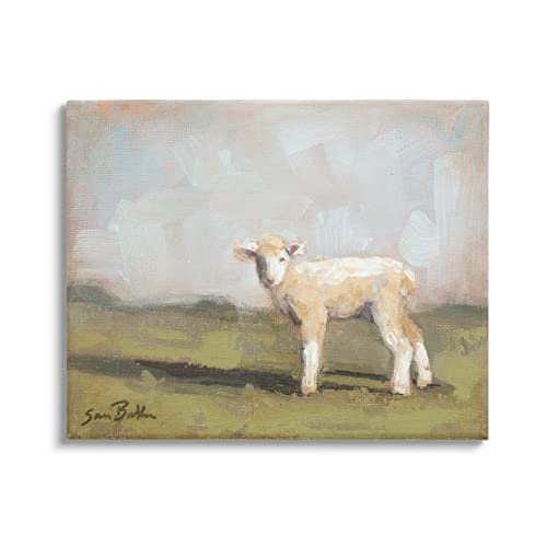 Stupell Industries Baby Lamb Farmland Animal Canvas Wall Art, Design by Sara Ba…
