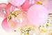 Modern Pink and Gold Confetti Marble Balloon Party Decoration (20pcs, 12