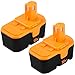 2 Packs 8.0Ah 18 Volt High Capacity Replacement for Ryobi 18V Battery 8000mAh, Compatible with Ryobi 18 Volt Lithium ion Battery P108 P107 P105 P104 P103 P102 Cordless Power Battery Tools (Yellow)