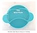 Qshare Toddler Plate, Baby Plate for Babies Toddlers and Kids, Portable BPA-Free FDA Approved Strong Suction Plates for Toddlers, Dishwasher and Microwave Safe Silicone Placemat 9x8x1.5 Inch