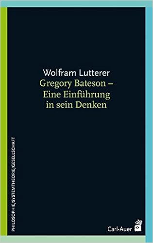 Gregory Bateson Eine Einfuhrung In Sein Denken Lutterer Wolfram 9783896707178 Amazon Com Books