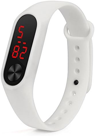 Silicone Replacement Band, Hosamtel Adjustable Smart Watch Wristband With Mental Case For Xiaomi Mi Band 2 Smart Bracelet P35 (white)