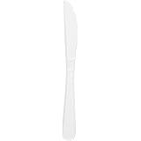 Amazon Basics Plastic Cutlery Knife, Heavy Weight, White, 1000 Knives