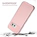 BENTOBEN Galaxy S6 Edge Case, Samsung Galaxy S6 Edge Case Hybrid Dual Layer Protective Case Cover Plastic Hard Shell Flexible TPU Shock-Absorption Slim Case for Samsung Galaxy S6 Edge, Rose Gold