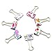 Pack of 24 Binder Clips, Lovely Cute Printing Style Metal Paper Clips Clamps (Pack of 24(25mm))