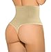ShaperQueen102B Thong - Womens Best Tummy Control Cincher High-Waist Shapewear Trainer Body Shaper Girdle Faja Sexy Underwear (L, Nude)