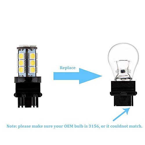 Makergroup S8 3156 Wedge Base LED Light Bulb 12V Low Voltage 3Watt Cool White 6000K-6500K for Outdoor Landscape Lighting and RV Vehicle Automotive Lights 2-Pack