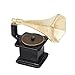 Odoria 1/12 Miniature Gramophone Record Player Dollhouse Decoration Accessories