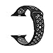 GEOTEL 38mm Soft Silicone Sport Band with Ventilation Holes for Apple Watch Nike+, Apple Watch Series 1,Apple Watch Series 2-M/L Size ( 38MM-Black/Gray)