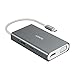 AUKEY USB C Hub [All in ONE] with Ethernet, 100W Power Delivery, 4K HDMI, VGA, SD/TF Card Reader, 2 USB 3.0 Ports for MacBook Pro 2017 iMac, Google Chromebook Pixelbook (Space Gray)