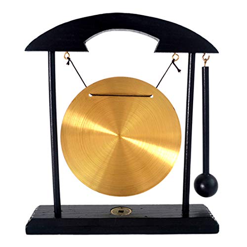 Zen Art Brass Feng Shui Desktop Gong W Fengshuisale Red String Bracelet H1302 - Thumbnail 4