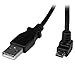 StarTech.com 0.5m 1m M/M Micro USB Cable Cord, Black (USBAUB50CMD)