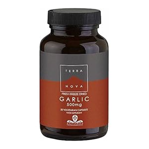 Terranova Garlic, Fresh Freeze Dried, 500mg, 50 Vegetarian Capsules