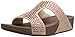 FitFlop Women's Glitzie Slide Sandal, Nude, 7 M US