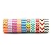 Piokio 10 Rolls 33FT Chevron Washi Tape Collection DIY Sticker Masking Paper For Art Planners, Decorating, Scrapbooking