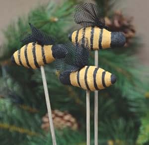 Amazon.com: Bees - Stuffed Bee Pick Set - Primitive ...