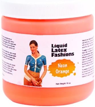 Ammonia Free Liquid Latex Body Paint - 32oz Neon Orange
