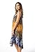 Riviera Sun Rayon Crepe Marble Sleeveless Umbrella Dress 21837-BLU-2X