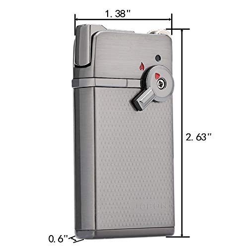 HUOWA Jet Torch Cigar Lighter Soft/Jet Flame Switchable Cigarette Lighter with Adjustable Flame Dial and Rotatable Switch, Butane Refillable for Tobacco Pipe & Cigar