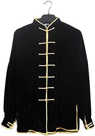 Caleen6 Unisex Winter Warm Gold Velvet Kung Fu Tai Chi Uniform Martial Arts Wear
