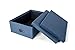Bigso Valdemar Canvas Paper Laminate Storage Boxes, Navy, Set of 2
