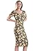TAM WARE Women's Sweetheart Short Sleeve Midi Dress TWCWD053-KHAKIYELLOW-US L
