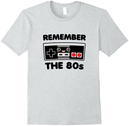 Mens Cute Video Game Controller Remember the 80s T-Shirt Small Heather Grey