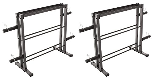 Marcy Combo Weights Storage Rack for Dumbbells, Kettlebells, and Weight Plates DBR-0117 (Pack of 2)