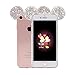 iPhone 7 Case, MC Fashion Flexible Cute 3D Bling Bling Crystal Rhinestone Mickey Mouse Ears Soft Clear Transparent TPU Shell Case Skin for Apple iPhone 7 (2016) (Clear Ears)
