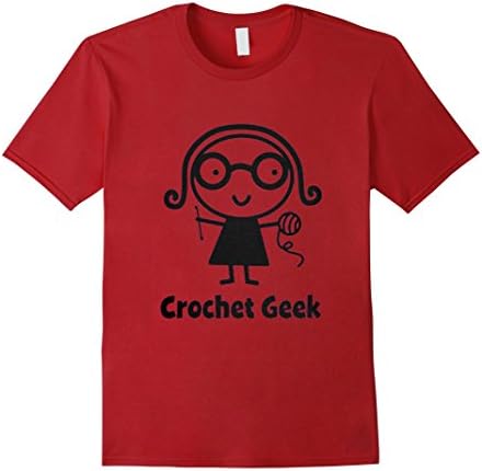Men's Crochet shirt - Crochet Geek shirt XL Cranberry