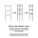 Tomato Cage 5ft 6-Pack Large Tall Tomato Cages Tomato Stakes Plants Supports Garden Stakes,40 Clips and Plant Ties Include, Green