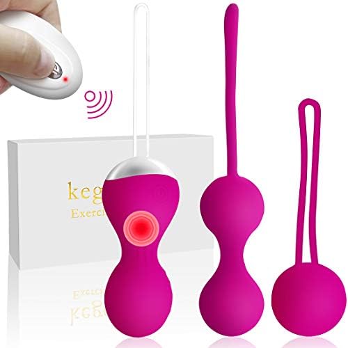 Kegel Balls for Women Pelvic Floor Exercises & Tightening Kit - 10 Modes 3 Rose Silicone Ben Wa Balls for Beginners