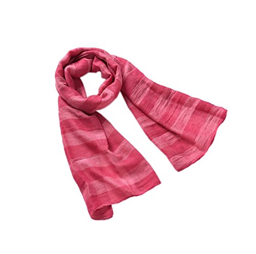 YueLian Little Girl's Soild Color Neck Scarf Long Muffle Spring Winter Neckerchief (rose)
