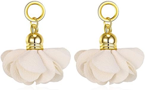 Retro fashion ladies earrings of non-woven fabric flower alloy