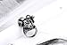Men's 316L Stainless Steel Vintage Black Big Sheep Goat Head Skull Gothic Ring