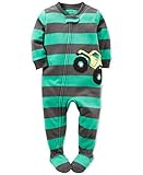 Carters Baby Boys 1 Pc Fleece Footed Pajamas (18 Months, Turquoise Truck)