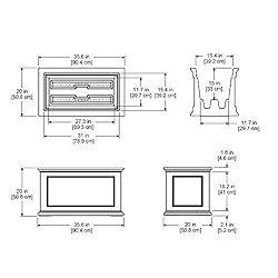 Fairfield Patio Planter 20x20 - Graphite Grey