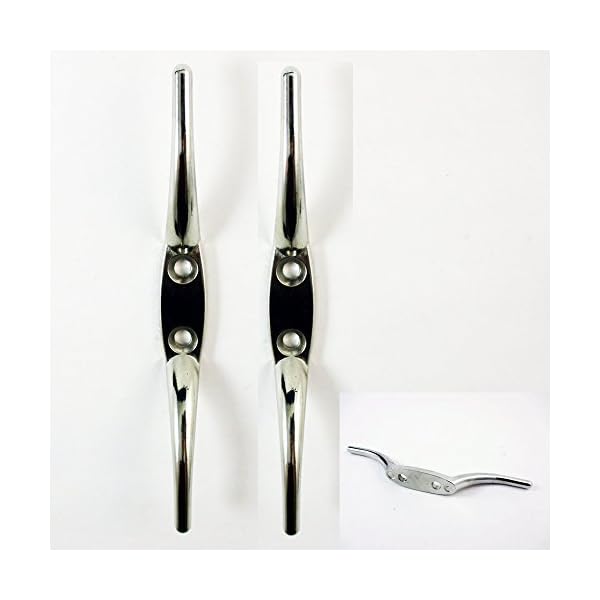 2-Pc-Rope-Cleat-Stainless-Steel-6-Boat-Dock-Deck-Marine-Yacht-Line-Flag-Anchor