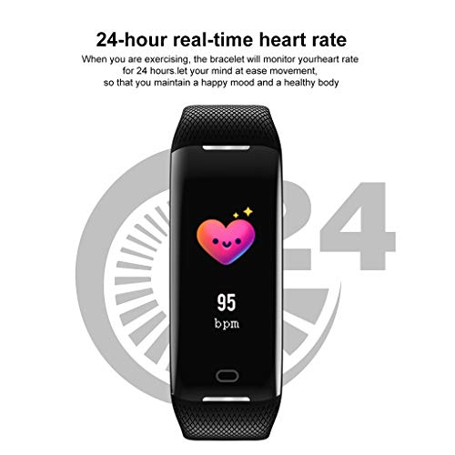 Itlovely Fitness Trackers, IP68 Waterproof with Heart Rate Monitor, Bluetooth 4.0 Waterproof Smart Fitness Wristband Silicone Bracelet with Pedometer Step and Sleep Monitor