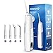 Hanasco Cordless Water Flosser Teeth Cleaner, Dental Oral Irrigator for Braces & Bridges Care, IPX7 Waterproof, 3 Modes with 4 Jet Tips