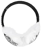 Simplicity Women & Girl's Beautiful Snowflake Earmuffs in Soft Acrylic, Black
