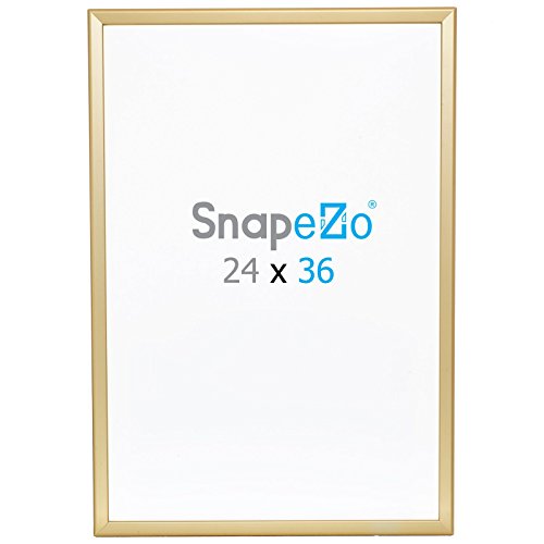 image for SnapeZo Movie Poster Frame 24x36 Inches, Gold 1.25