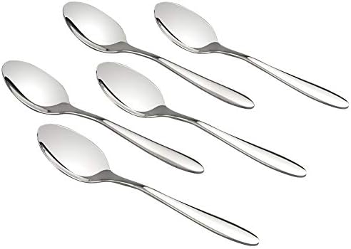 Ramddy Stainless Steel Dessert Spoon, 7.25 Inch, 12 Pieces Small Spoons Set