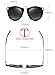 ATTCL Vintage Fashion Round Arrow Style Polarized Sunglasses for Women 11189 Black
