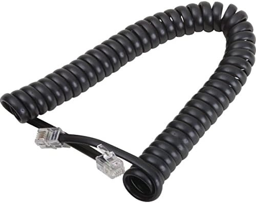 7' Black Telephone Handset Cord