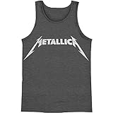 Metallica Men's Classic Logo Distressed Mens Tank Grey